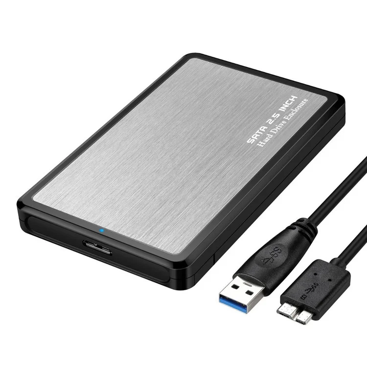 CY U3-194 USB 3.0 to 2.5-inch Hard Drive Case - Silver