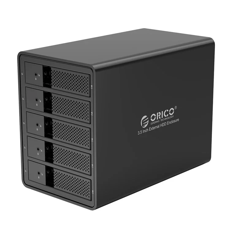 ORICO 9558RU3-SV Recclio Drisco Riche Esterno da 3,5 Pollici JMS567+JMB394 Chip USB3.0 Type-B Output - Spina Nera/au