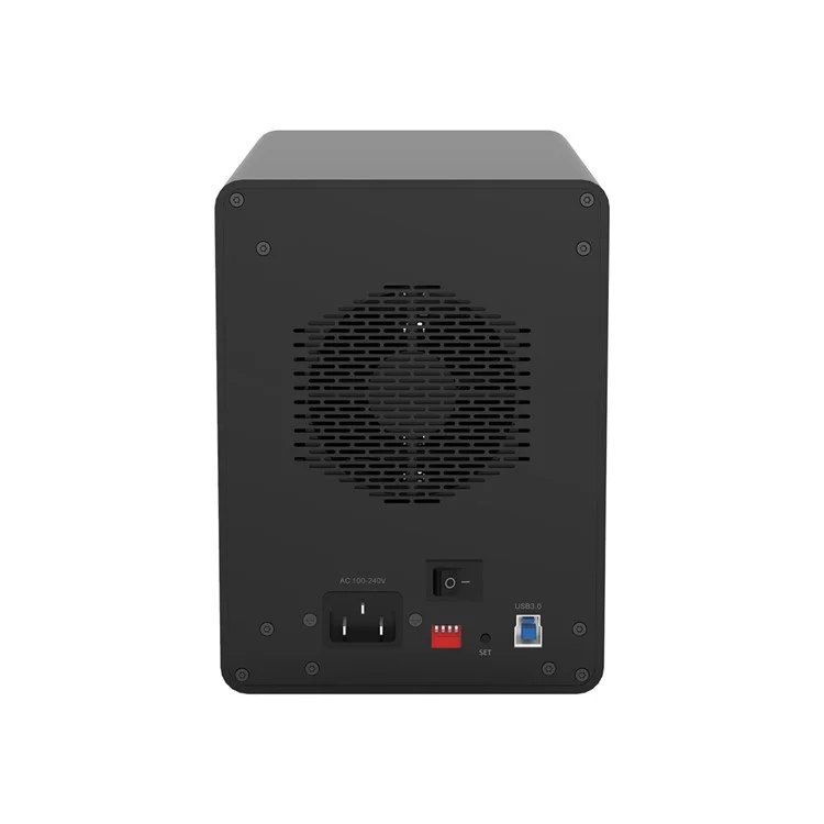 Boîtier de disque dur externe ORICO 9558RU3-SV 3,5 pouces Puce JMS567+JMB394 USB3.0 Type-B Sortie - Noir/Prise UK 