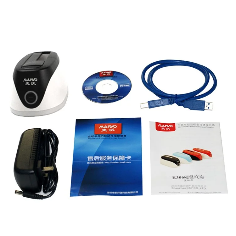 MAIWO K306U3S USB3.0 to 2.5-inch/3.5-inch SATA HDD SSD Dock - US Plug