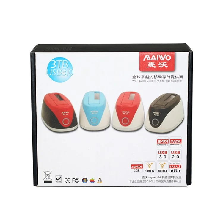 MAIWO K306U3S USB3.0 to 2.5-inch/3.5-inch SATA HDD SSD Dock - US Plug