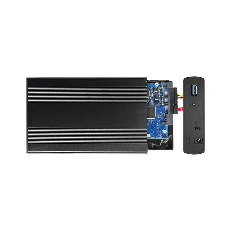 MAIWO 3.5-inch USB 3.0 to SATA External Hard Drive Enclosure Aluminum Alloy HDD Case (K3502U3S) - EU Plug