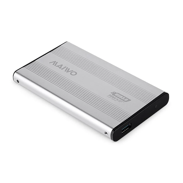 MAIWO USB 3.0 External Hard Disk Drive Enclosure Case for 2.5" SATA HDD (K2501U3S) EU Plug - Silver Color