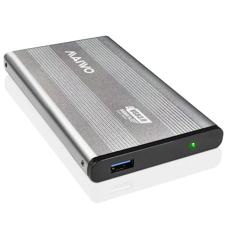 MAIWO USB 3.0 External Hard Disk Drive Enclosure Case for 2.5" SATA HDD (K2501U3S) EU Plug - Silver Color
