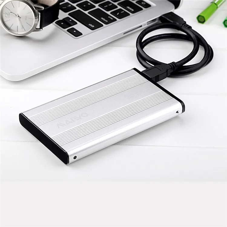 MAIWO USB 3.0 External Hard Disk Drive Enclosure Case for 2.5" SATA HDD (K2501U3S) EU Plug - Silver Color