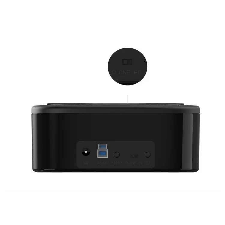 ORICO Station d'accueil pour disque dur USB 3.0 SATA Boîtier à double baie avec fonction de clonage hors ligne pour SDD HDD 2.5"/3.5" (6228US3-C) - Fiche US