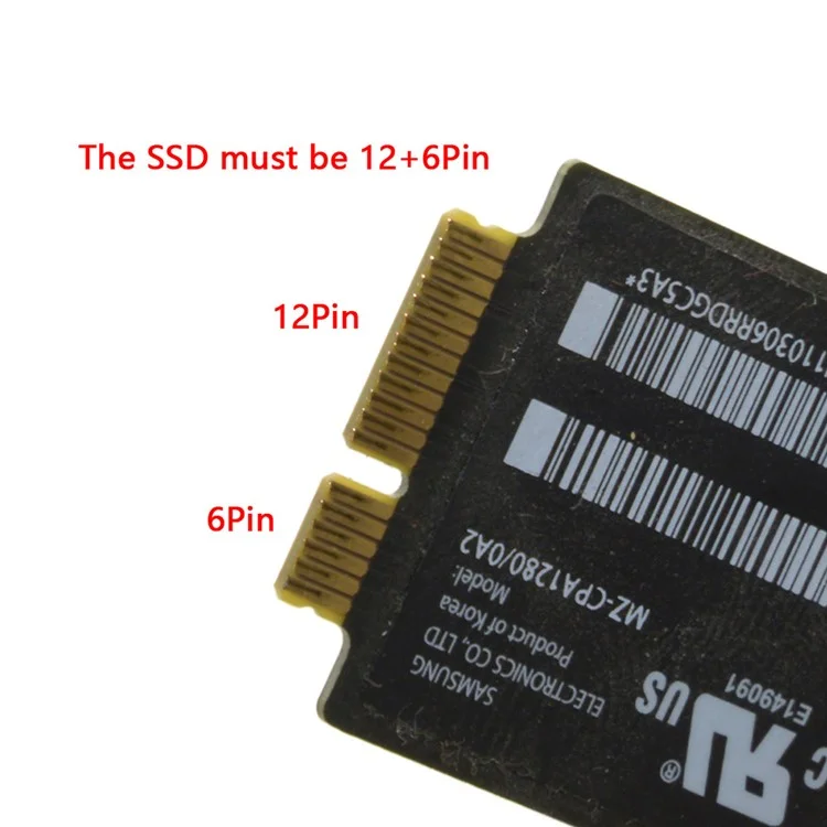 USB 3.0 to 12+6pin SSD HDD Hard Disk Cartridge Drive for 2010 2011 Macbook Air A1369 A1370