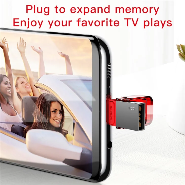BASEUS 32GB 480Mbps Red-hat Type-C USB Flash Disk - Red