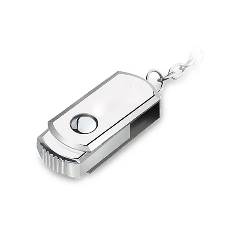 VITAS Rotatable Metal 16GB USB 2.0 Flash Drive U Disk with Key Chain