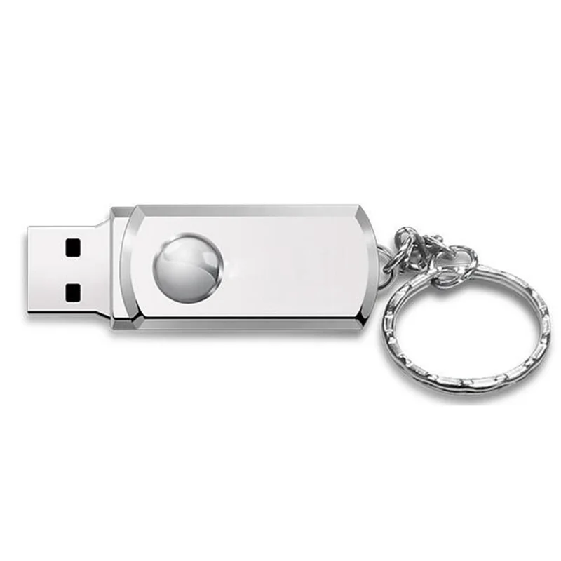 VITAS Rotatable Metal 16GB USB 2.0 Flash Drive U Disk with Key Chain