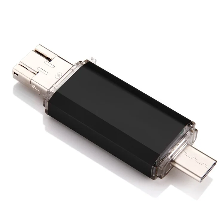 VITAS 16GB U Disk Type-C / Micro USB / USB 2.0 Flash Drive Memory Stick (UV-01-16G) - Black