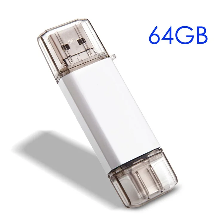VITAS 64GB Type-C / Micro USB / USB 2.0 Flash Drive U Disk Storage Stick (UV-01-64G) - White