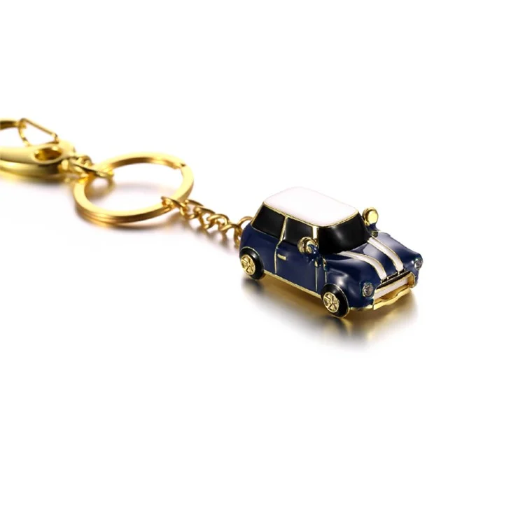 VITAS 64GB Mini Metal Car USB 2.0 U Disk Flash Drive with Key Chain for Laptop PC - Dark Blue