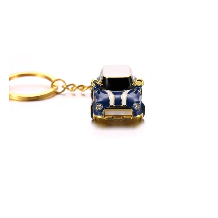 VITAS 64GB Mini Metal Car USB 2.0 U Disk Flash Drive with Key Chain for Laptop PC - Dark Blue