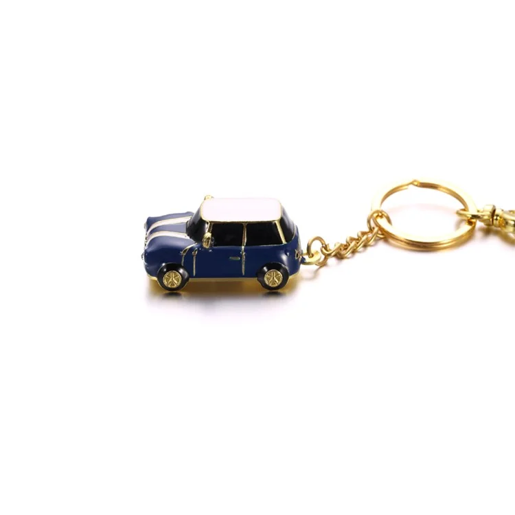 VITAS 64GB Mini Metal Car USB 2.0 U Disk Flash Drive with Key Chain for Laptop PC - Dark Blue