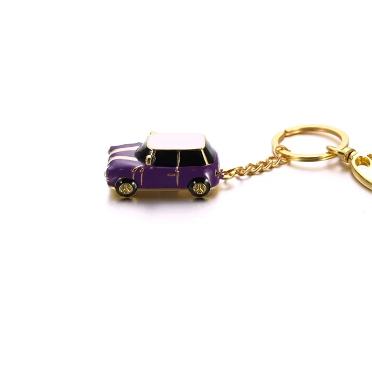 VITAS 64GB U Disk Mini Metal Car USB 2.0 High Speed Flash Drive with Key Chain - Purple