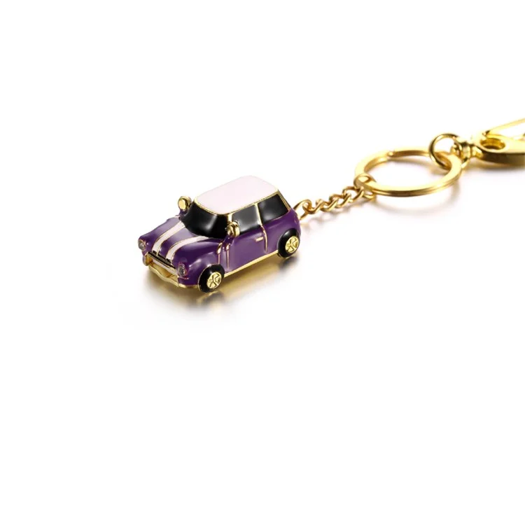 VITAS 64GB U Disk Mini Metal Car USB 2.0 High Speed Flash Drive with Key Chain - Purple