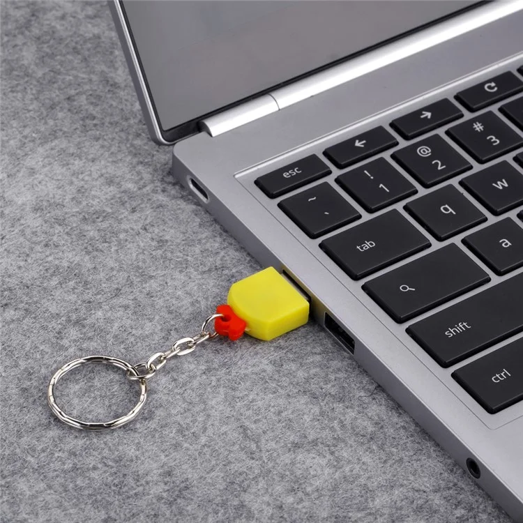 64G USB 2.0 U Disk Flash Drive Cartoon Chicken Style Memory Stick with Key Ring