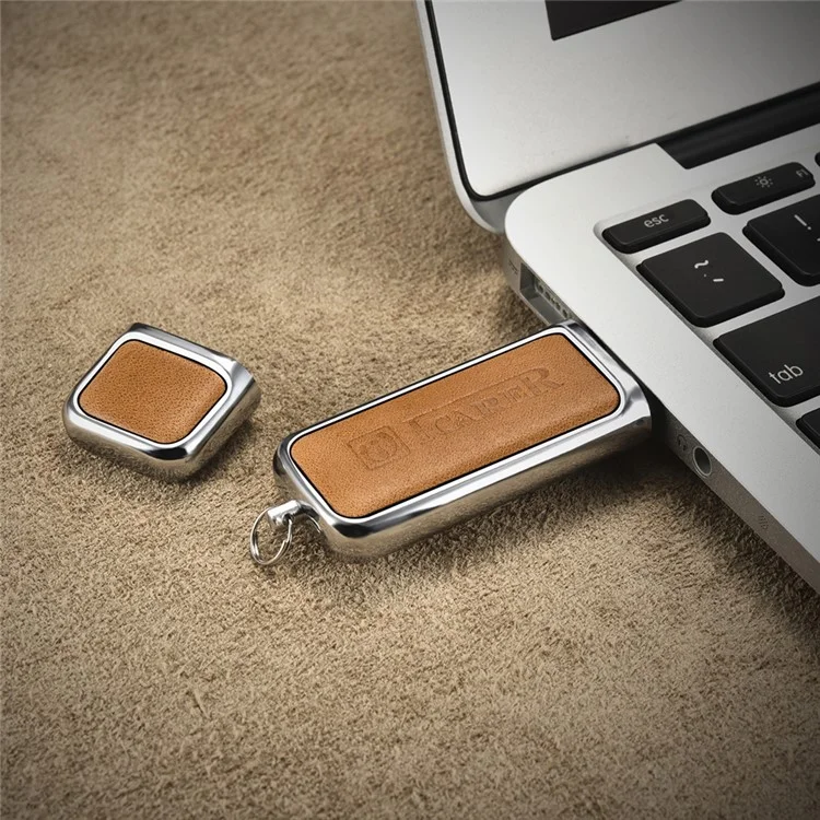 ICARER 16G Portable Flash Drive Genuine Leather USB Disk