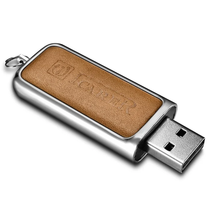 ICARER 16G Portable Flash Drive Genuine Leather USB Disk