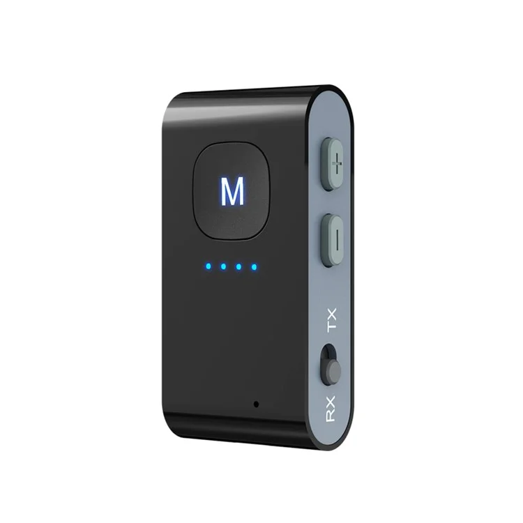 BR02 Bluetooth-compatible 5.0 Receiver Transmitter AUX TF Card Audio Adapter with Battery Indicator