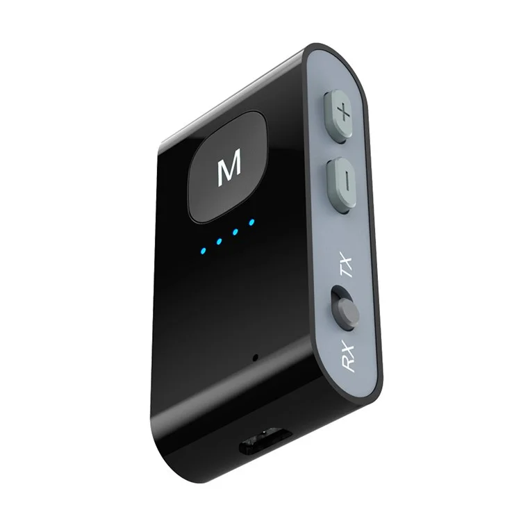 BR02 Bluetooth-compatible 5.0 Receiver Transmitter AUX TF Card Audio Adapter with Battery Indicator