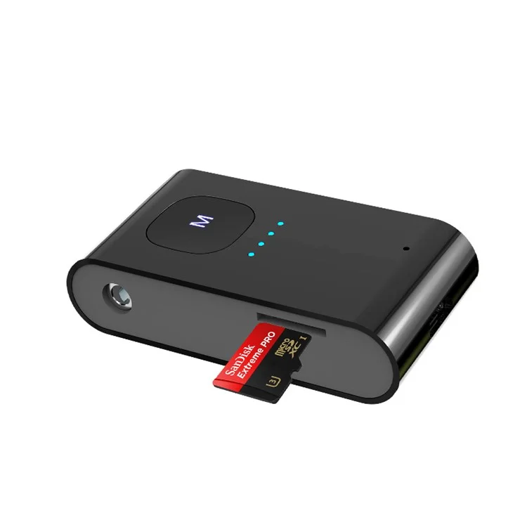 BR02 Bluetooth 5.0 Receiver Transmitter Aux TF -karten -audioadapter Mit Batterieanzeige