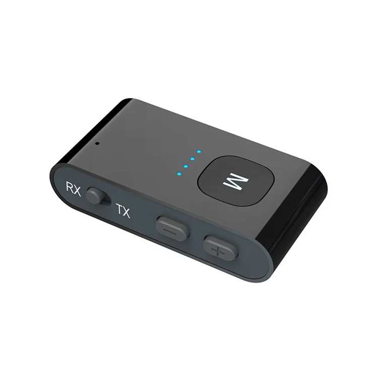 BR02 Bluetooth-compatible 5.0 Receiver Transmitter AUX TF Card Audio Adapter with Battery Indicator