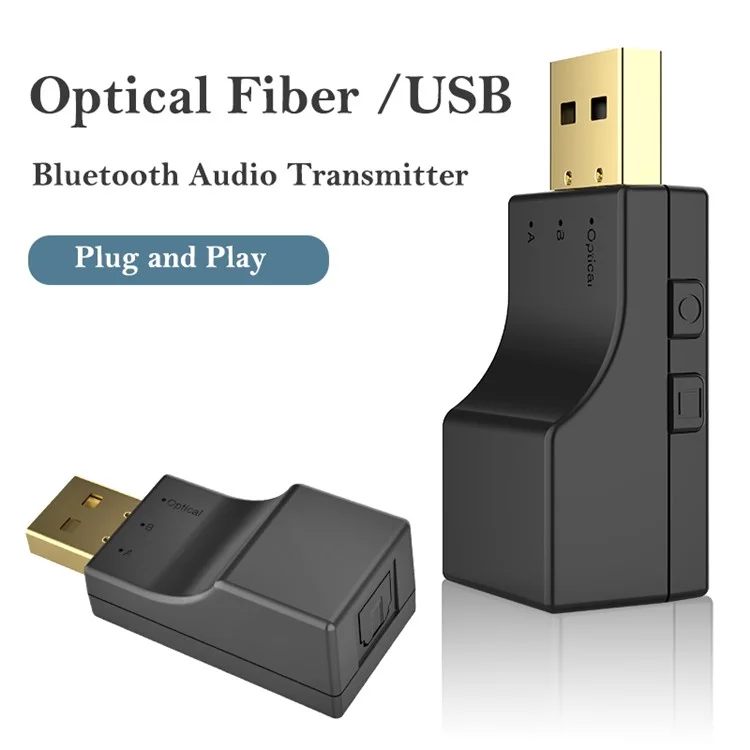 SW-03 Fibre Optique / Usb Bluetooth Audio Transmetteur Mini Adaptateur Audio BT Portable Compatible Avec Nintendo Switch / pc / ps / Xbox Game Consoles