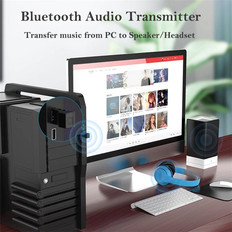 SW-03 Fibre Optique / Usb Bluetooth Audio Transmetteur Mini Adaptateur Audio BT Portable Compatible Avec Nintendo Switch / pc / ps / Xbox Game Consoles