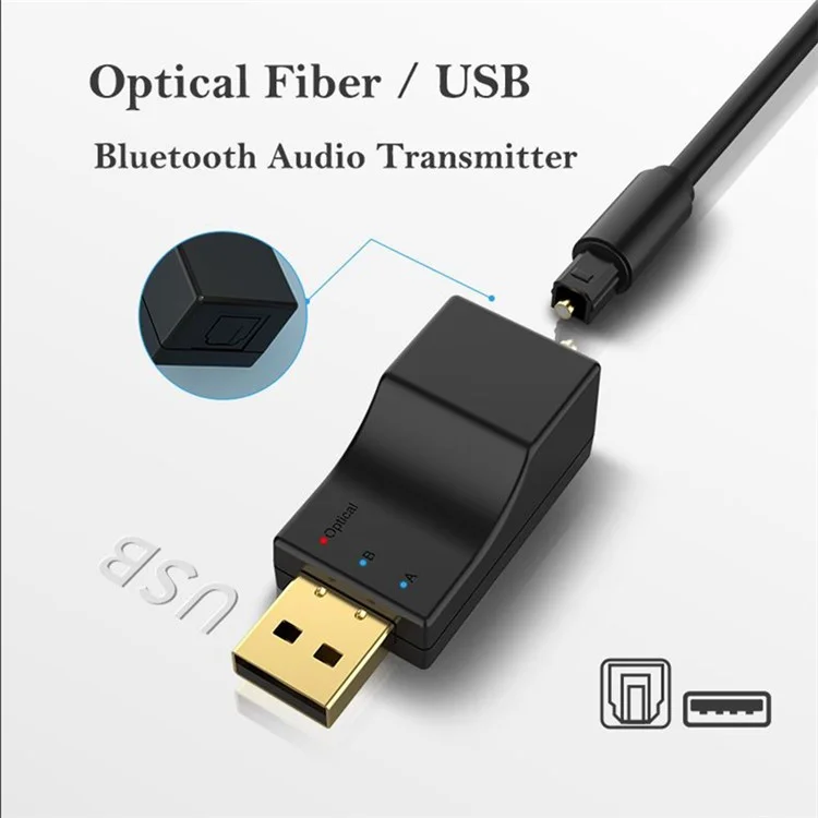 SW-03 Fibre Optique / Usb Bluetooth Audio Transmetteur Mini Adaptateur Audio BT Portable Compatible Avec Nintendo Switch / pc / ps / Xbox Game Consoles