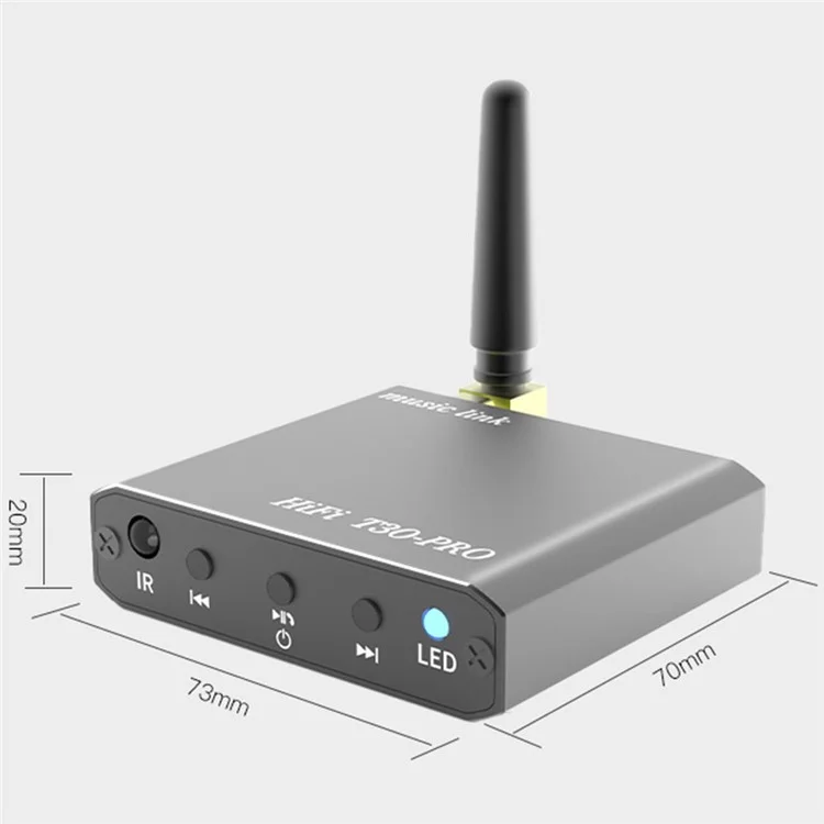 T30 Pro Bluetooth 5.2 Receiver Multifunktionales Audioadapterunterstützung Freisprechanrufe