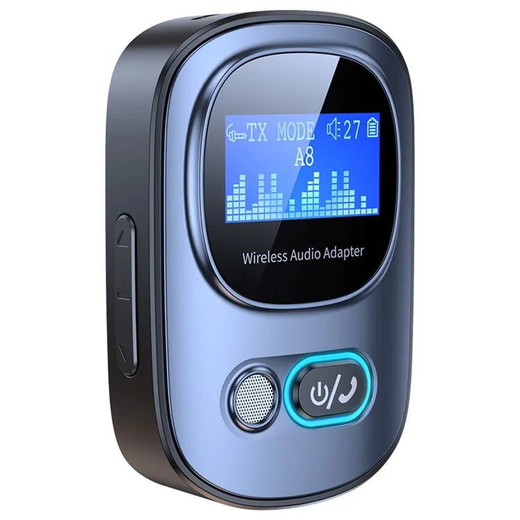 Transmissor / Receptor de Áudio Multifuncional Bluetooth 5.3 com Tela Digital LED T68 (CE)