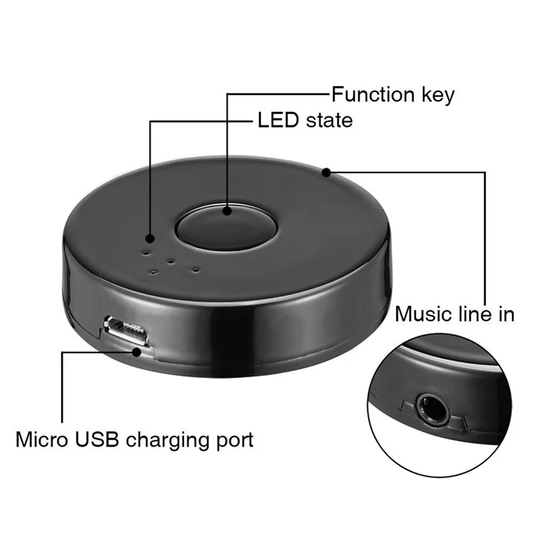 TX10 3.5mm Bluetooth 4.0 Music Transmitter Audio Adapter (Transmit 2 Devices Simultaneously) for Car Stereo PC TV MP4