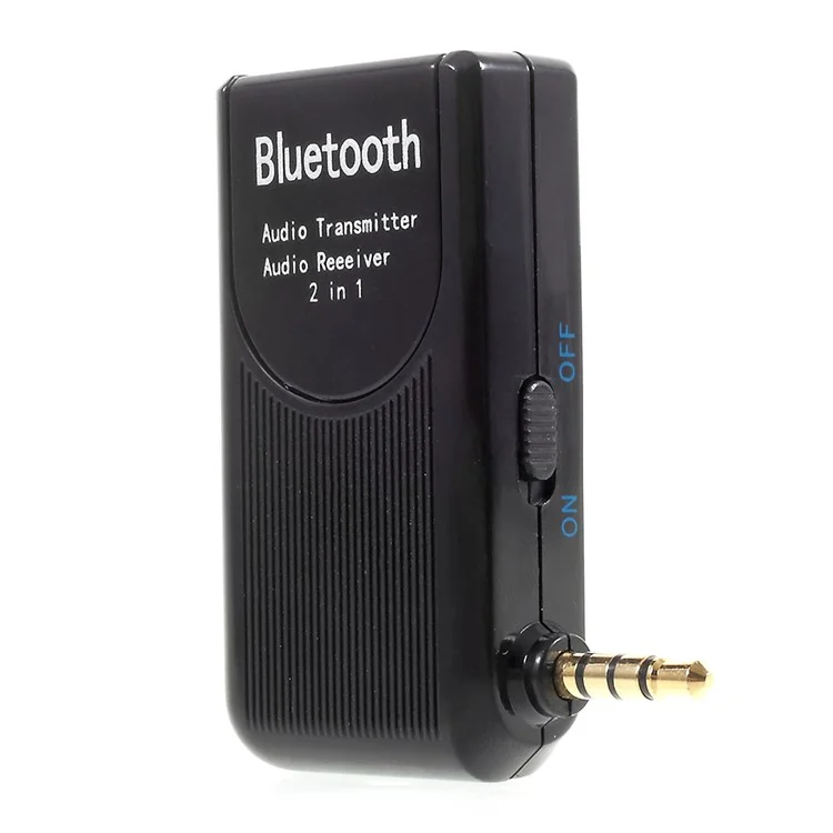 3.5mm Bluetooth Audio Transmitter and Receiver 2-in-1 Design for Car / Home Audio - Black