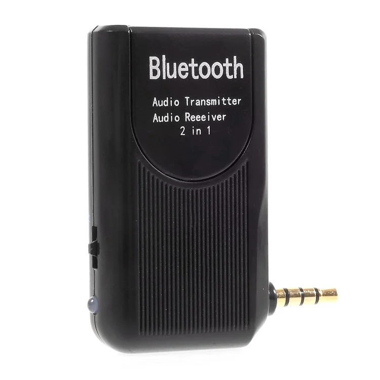 3.5mm Bluetooth Audio Transmitter and Receiver 2-in-1 Design for Car / Home Audio - Black
