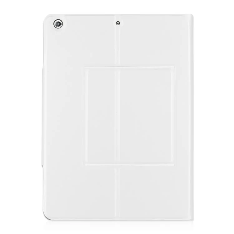 PU Leather Detachable Wireless Bluetooth Keyboard Cover Case with Stand for iPad 9.7 (2017) - White