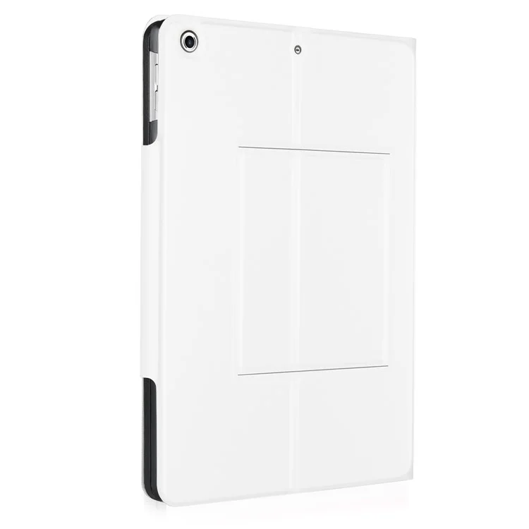 PU Leather Detachable Wireless Bluetooth Keyboard Cover Case with Stand for iPad 9.7 (2017) - White