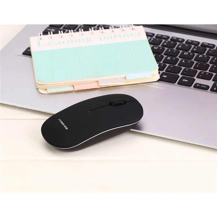 FONICER E46 2-in-1 Mouse Bluetooth 4.0 Wireless 2.4G Dual Modes Mouse - Black