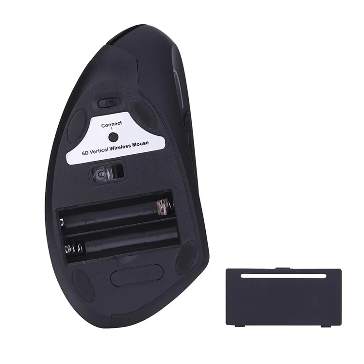 MODAO Ergonomic Wireless Bluetooth Vertical Mouse with 3 Adjustable DPI 800/ 1200/ 1600, 6 Buttons - Black