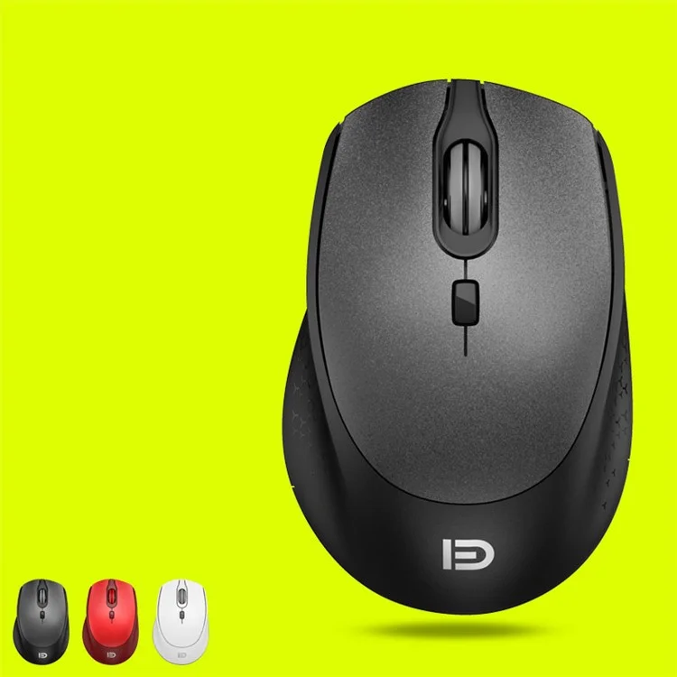 FORTER I360 2.4G Wireless Mouse 2400DPI Skin-feel Ergonomic Wireless Mouse - Black
