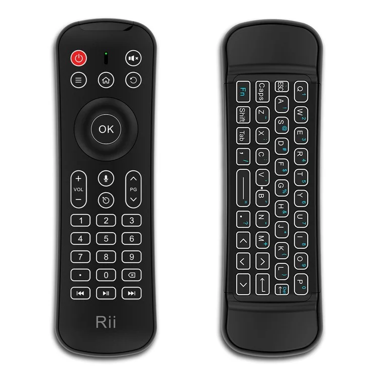 RII MX6 2.4GHz Remote Control Backlight Keyboard with Air Mouse and Voice Control
