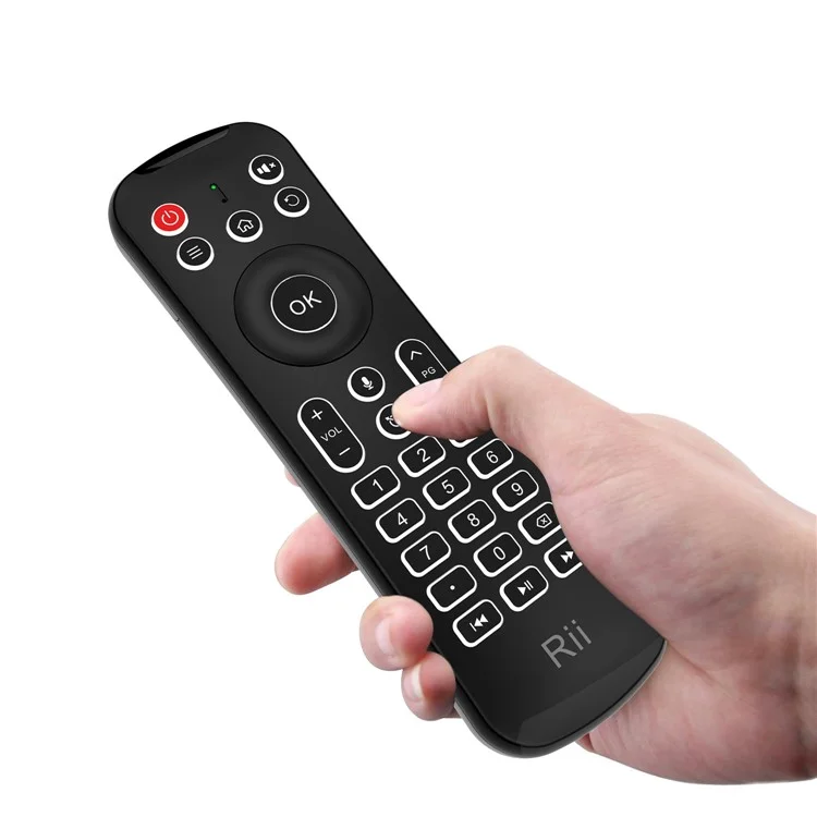 RII MX6 2.4GHz Remote Control Backlight Keyboard with Air Mouse and Voice Control