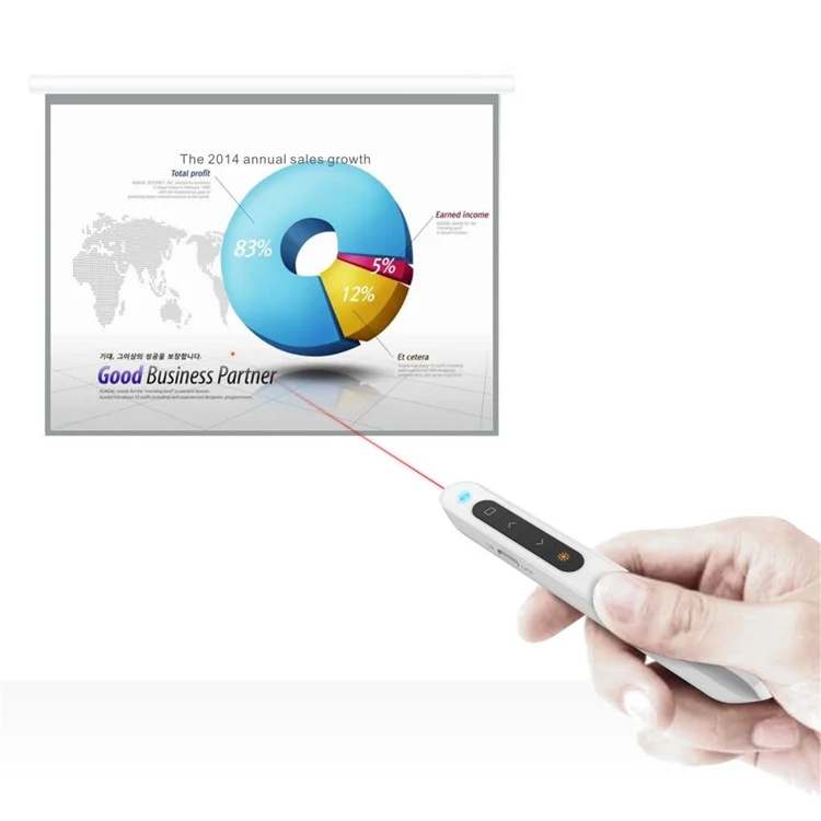 DOOSL DSIT001 Wireless Presenter 2.4GHz Powerpoint Presentation Remote Control - White