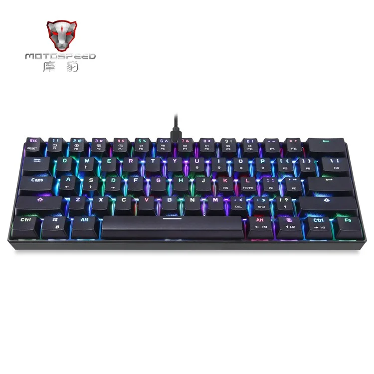 MOTOSPEED CK61 USB Wired RGB Backlight Mechanical Keyboard with Kailh BOX Switch