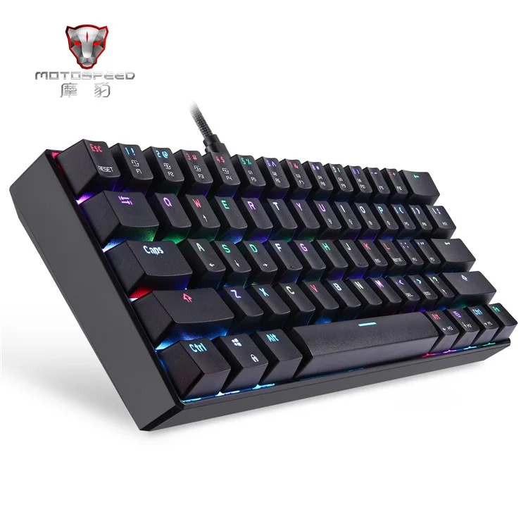 MOTOSPEED CK61 USB Wired RGB Backlight Mechanical Keyboard with Kailh BOX Switch
