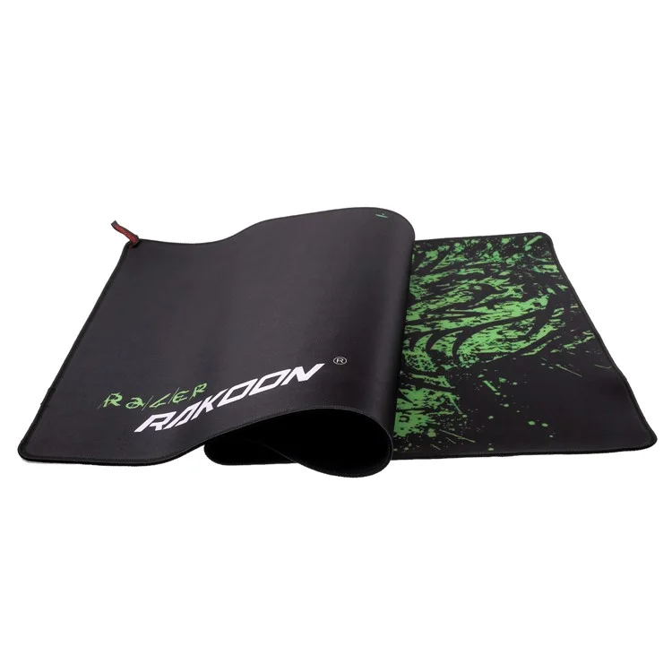 Edges Cousus RAKOON Jeux D'ordinateur Anti-dérapage Tapis De Souris, Taille: 300x800mm - Vert