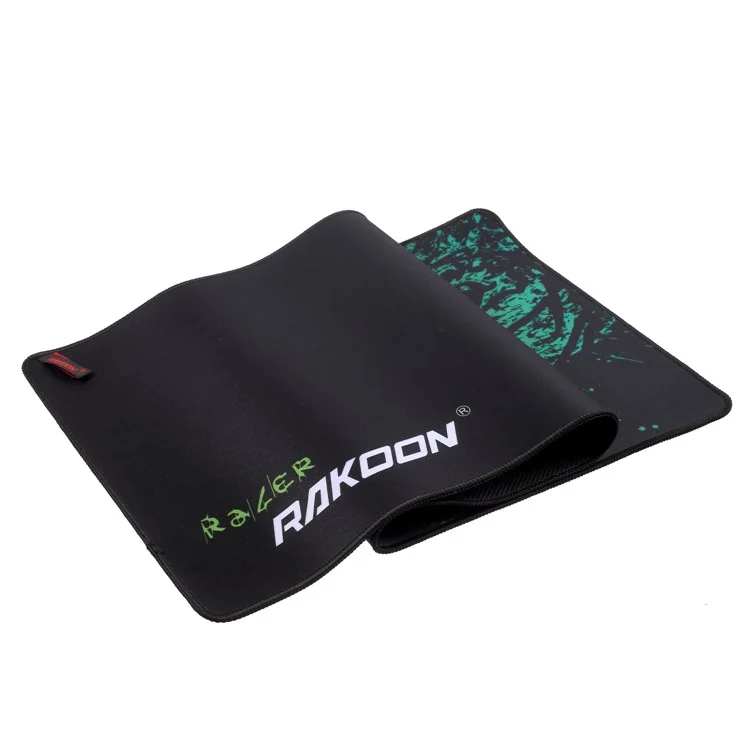 RAKOON 2mm Thickness Extended Large Stitched Edges Non-Slip Gaming Mouse Pad, Size: 400x900mm - Green Dragon