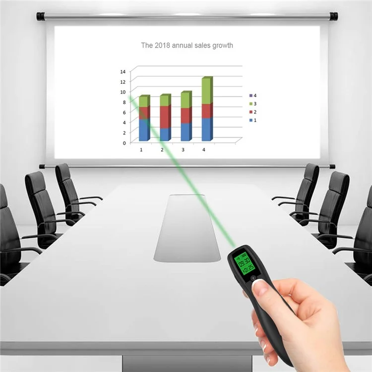VINSIC DSIT023 Rechargeable LCD Display 2.4GHz Wireless Presenter Powerpoint Remote Control