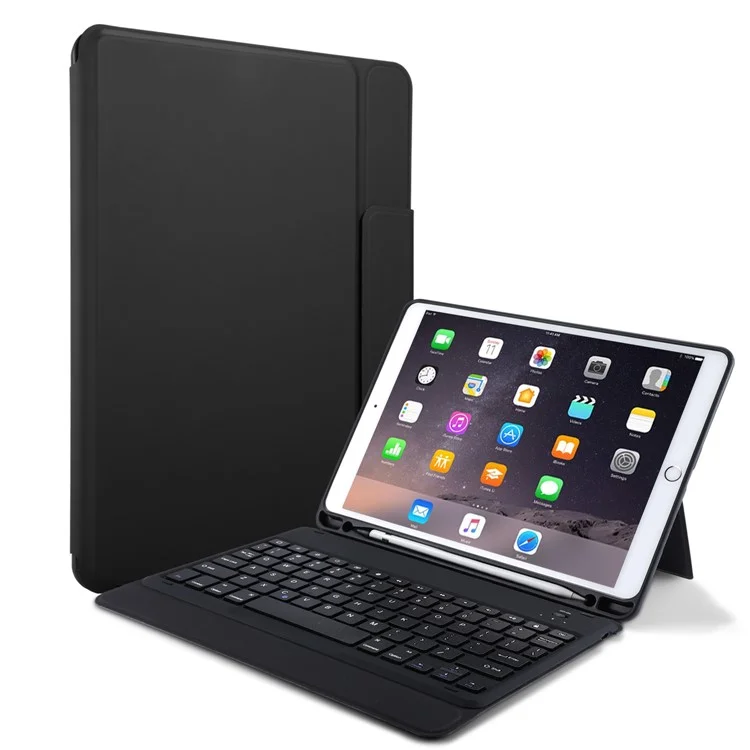 Detachable Bluetooth Keyboard Leather Stand Flip Case with Pen Slot for iPad Pro 10.5 (2017)